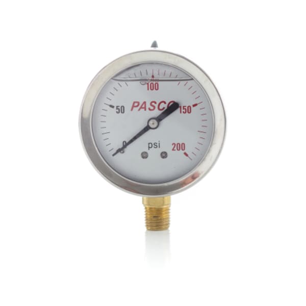 2-1/2" 200 PSI Glycerine Gauge Liq Filld