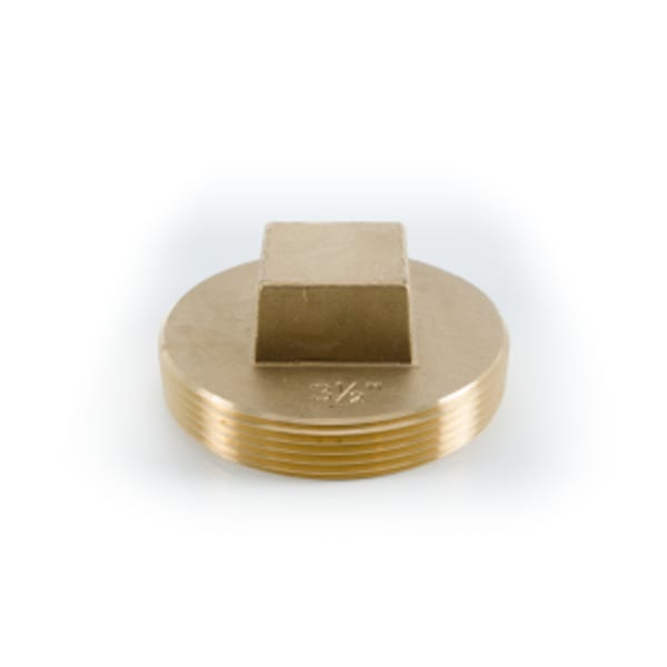 3-1/2" UPC Brass Clean Out Plug - RH