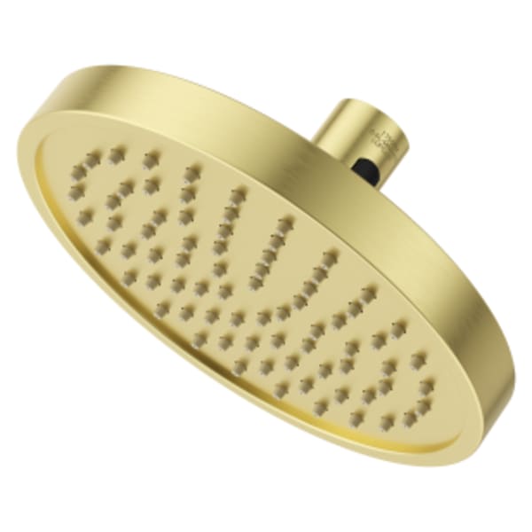 Contempra Round Quick Connect Raincan Showerhead in Brushed Gold