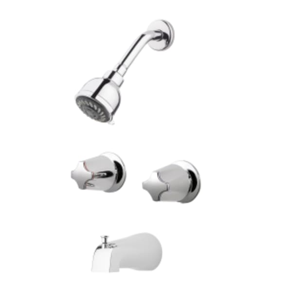 Pfister 2-Handle Tub & Shower Faucet With Metal Knob Handles in Polished Chrome