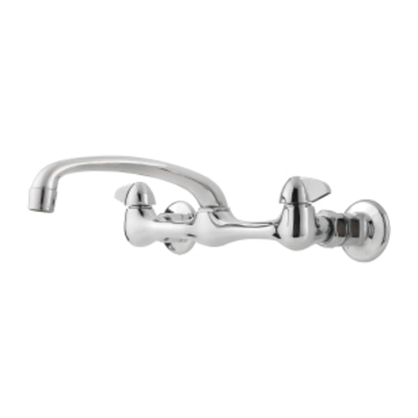 Pfirst Series 2-Handle Wallmount Kitchen Faucet in Polished Chrome