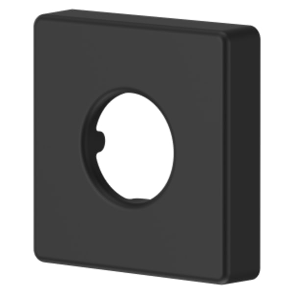 Modern Square Shower Arm Flange in Matte Black