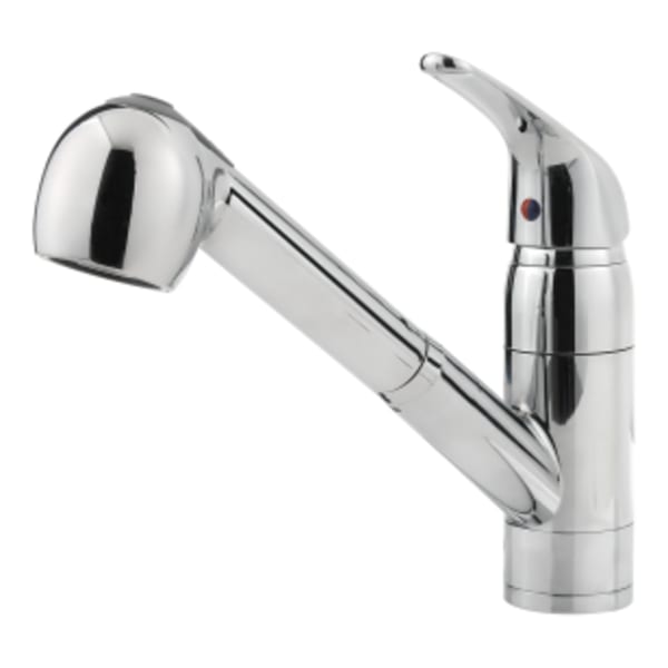 Pfirst Series Single-Handle Pull Out Kitchen Faucet in Polished Chrome