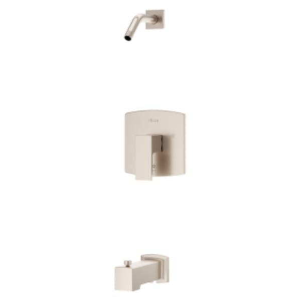 Pfirst Modern Tub Shower Faucet in Brushed Nickel