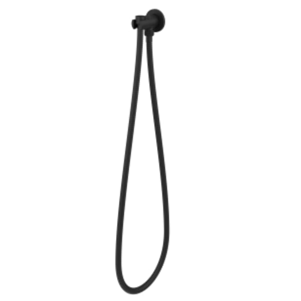 Modern Round 2 Piece Handheld Shower Kit With 60" Hose in Matte Black
