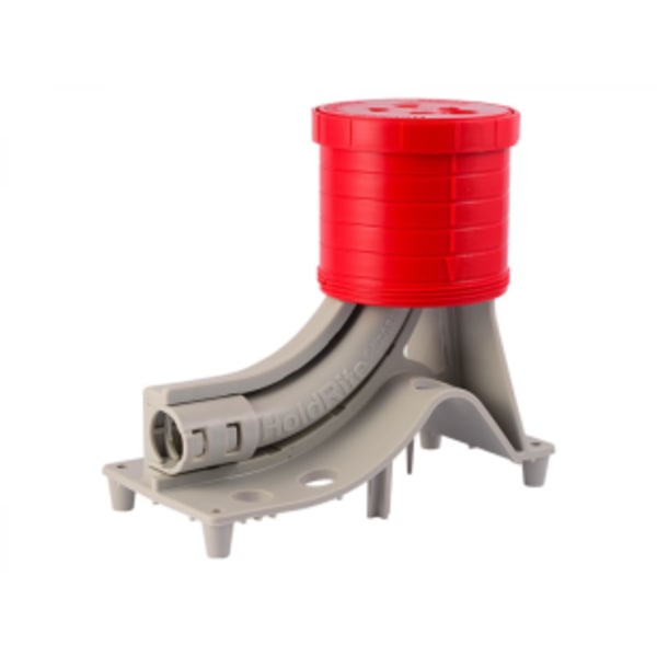 Single Run In-Slab PEX Support With Adjustable Cap