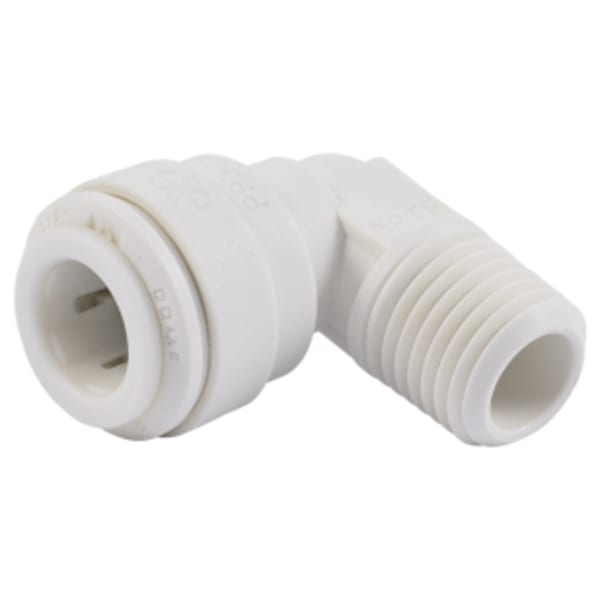 3/8-in OD x 1/4-in NPTF Push-to-Connect Male Fixed Elbow Fitting (10-Pack)
