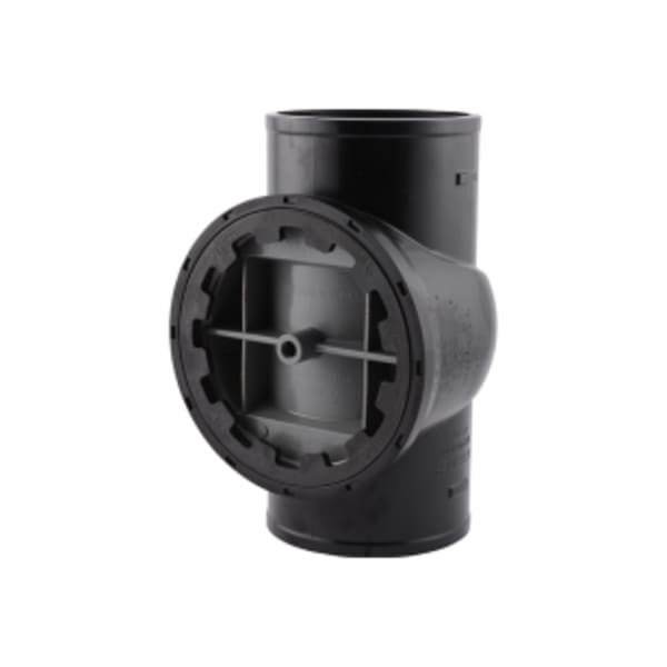 HoldRite® TestRite® 4" PVC No-Hub Test / Cleanout Tee with Plug