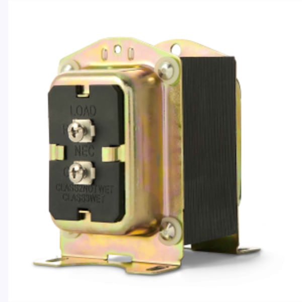 Foot mounted 120 V AC Transformer with 9 in leadwires