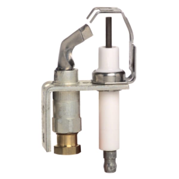 Combination intermittent pilot burner and ignitor with front tip