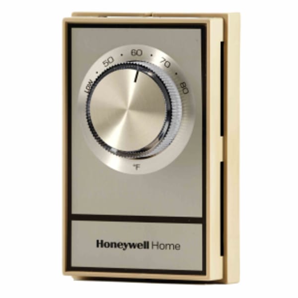 Electric Heat Thermostat with Gold Baseboard