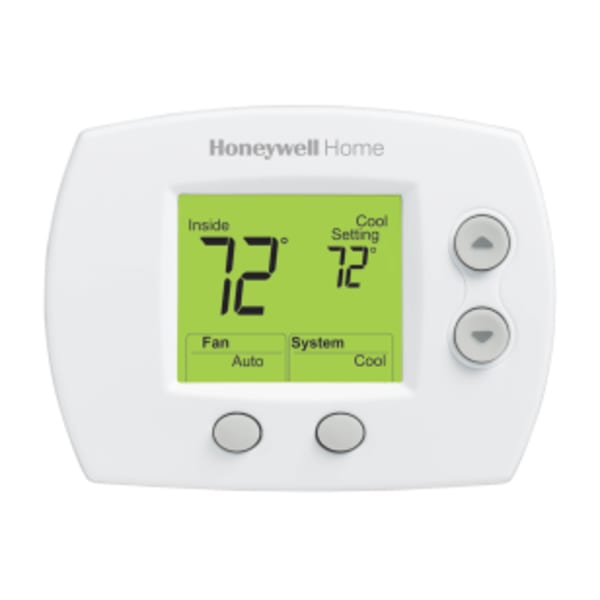 FocusPRO 5000 heating and cooling thermostat large display