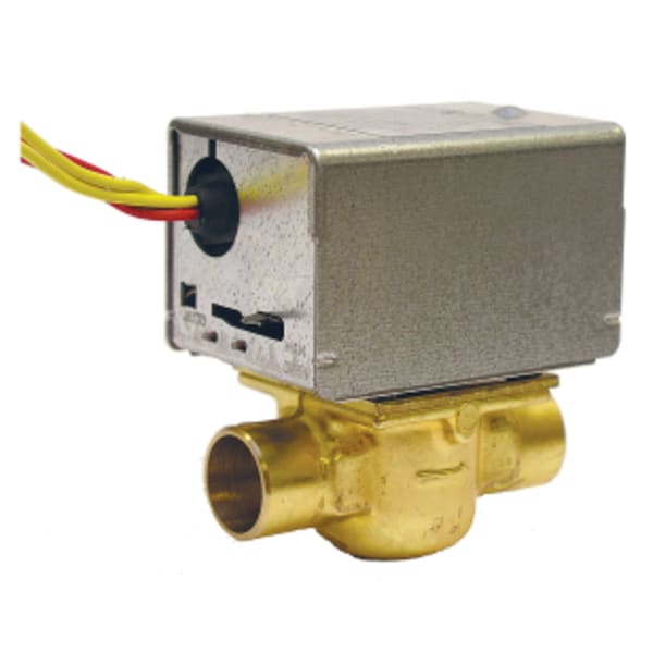 24 Vac 3/4 in Sweat N.C. Zone Valve with 18 in lead wires