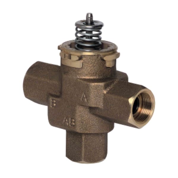 3-way 1 in fNPT VC Valve Assembly 8.6 Cv and linear flow