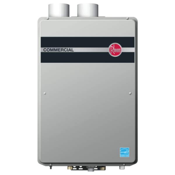 Rheem® 199,000 Btu/h RTGH Series Super High Efficiency Condensing Tankless Propane Water Heater with Manifold Control for Commercial Indoor Installation