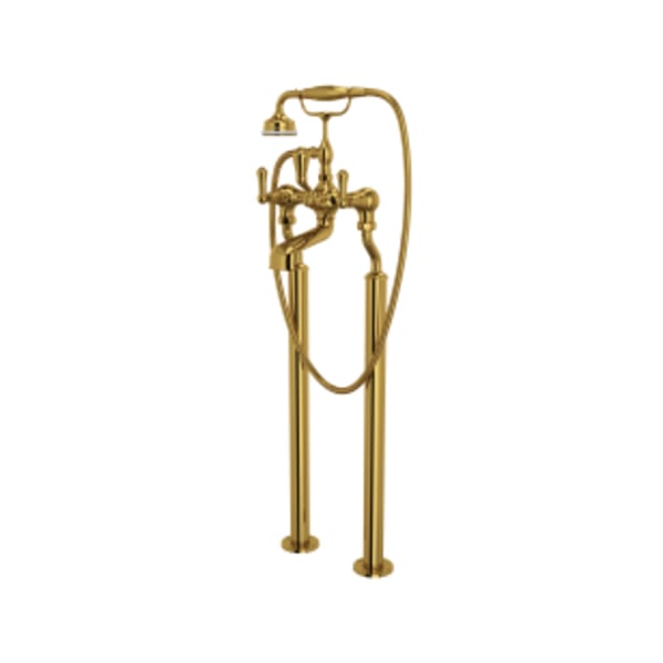Georgian Era™ Floor Mount Tub Filler in Unlacquered Brass