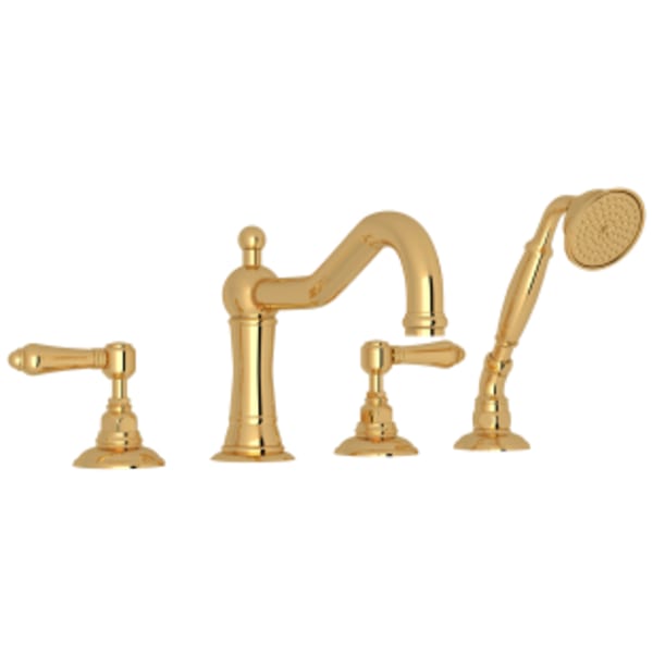 Acqui® 4-Hole Deck Mount Tub Filler in Italian Brass