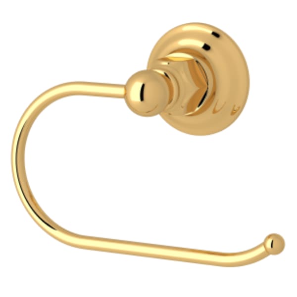 Toilet Paper Holder in Unlacquered Brass