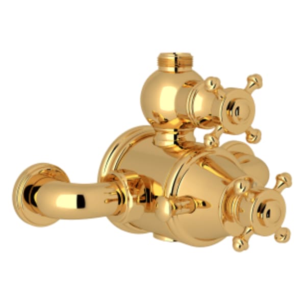 Georgian Era™ 3/4" Exposed Therm Valve With Volume And Temperature Control in English Gold