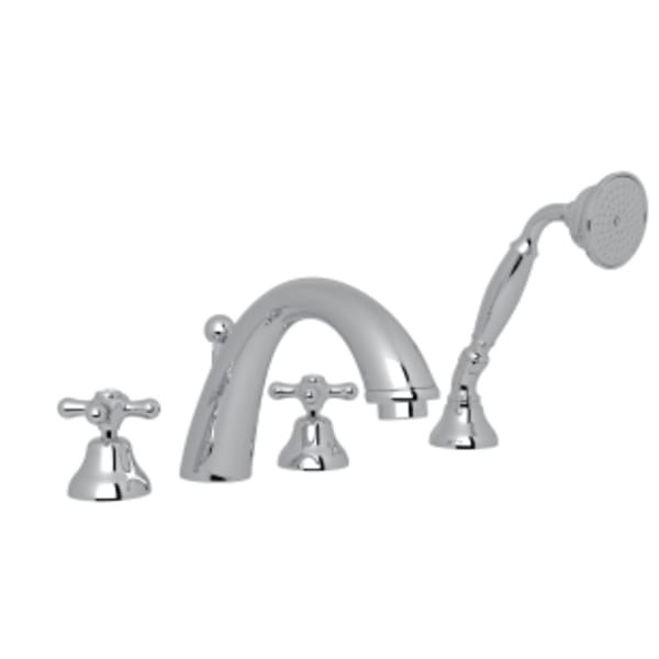 Verona™ 4-Hole Deck Mount Tub Filler in Polished Chrome