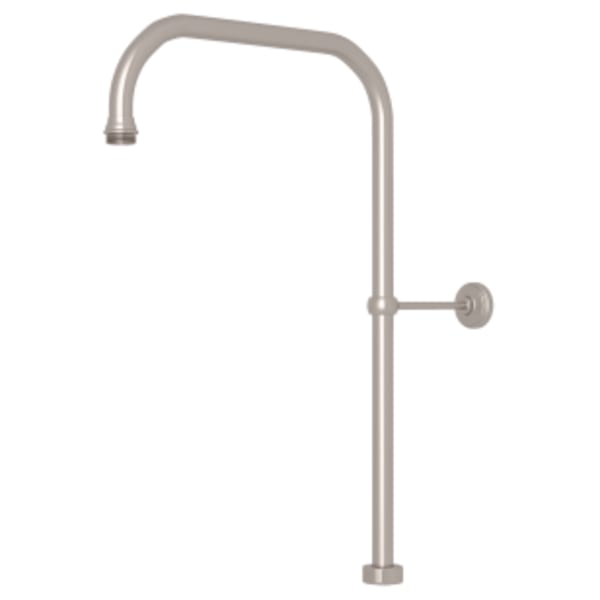 40" X 15" Rigid Riser Shower Outlet in Satin Nickel