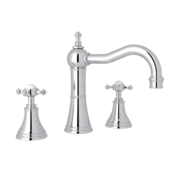 Georgian Era™ Widespread Lavatory Faucet With Column Spout in Polished Chrome