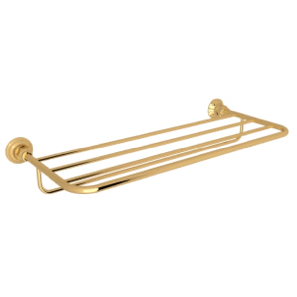 Wall Mount Towel Shelf in Italian Brass