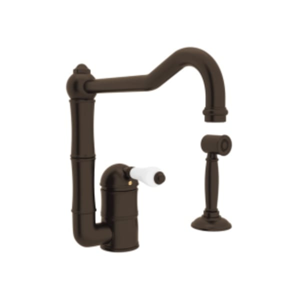 Acqui® Kitchen Faucet With Side Spray in Tuscan Brass