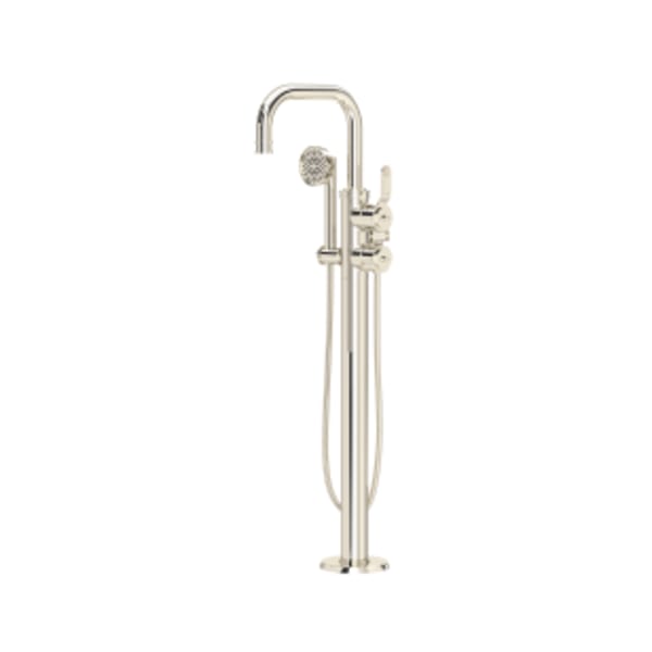 Armstrong™ Single Hole Floor Mount Tub Filler Trim With U-Spout in Polished Nickel