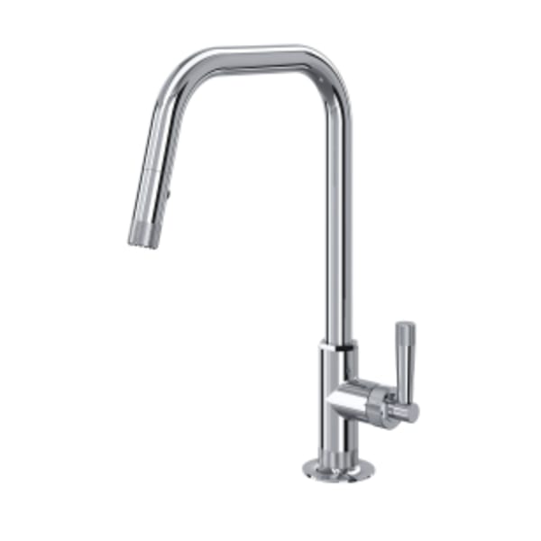 Graceline® Pull-Down Kitchen Faucet With U-Spout in Polished Chrome