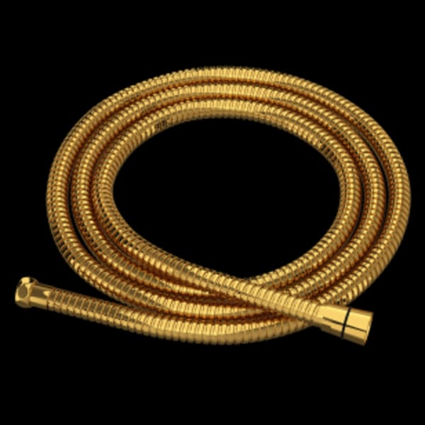 59" Metal Shower Hose in Unlacquered Brass