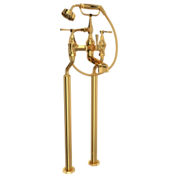 Deco™ Floor Mount Tub Filler in English Gold