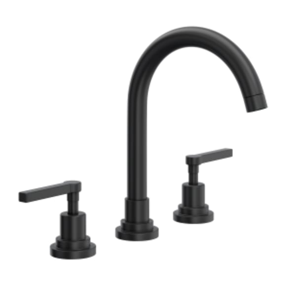 Lombardia® Widespread Lavatory Faucet With C-Spout in Matte Black