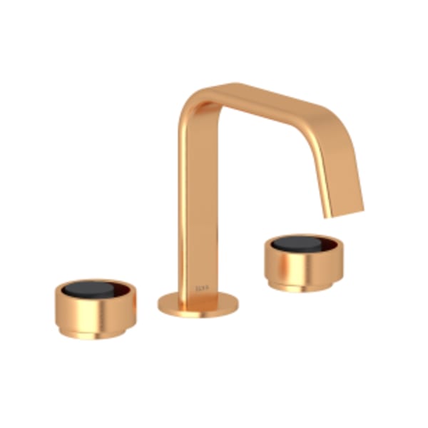 Eclissi™ Widespread Lavatory Faucet With U-Spout in Satin Gold/Matte Black