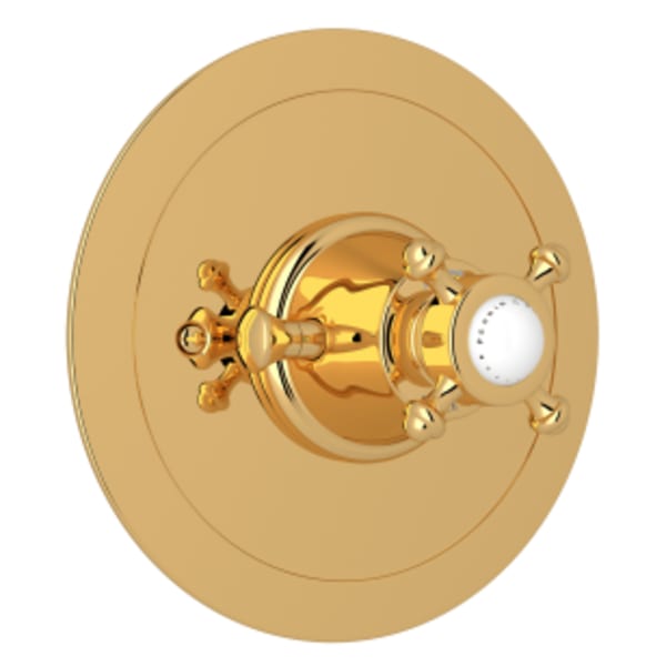 Georgian Era™ 3/4" Round Thermostatic Trim Without Volume Control in English Gold