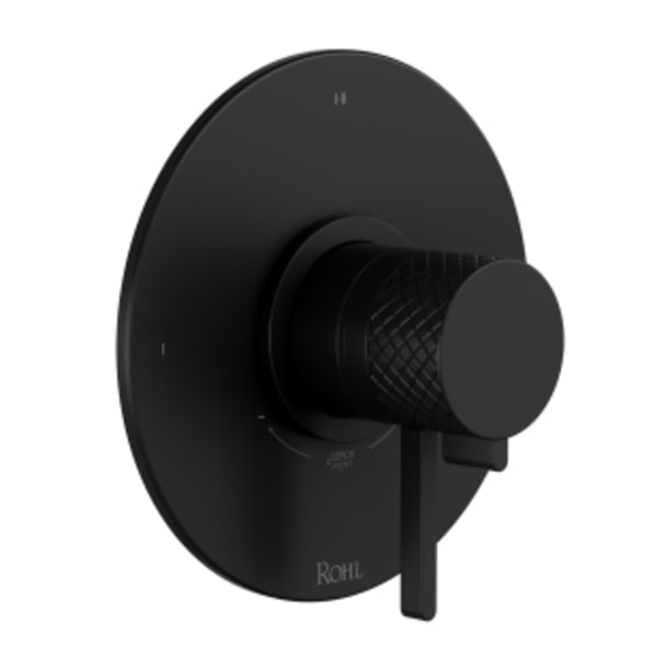 Tenerife™ 1/2" Therm & Pressure Balance Trim With 3 Functions in Matte Black