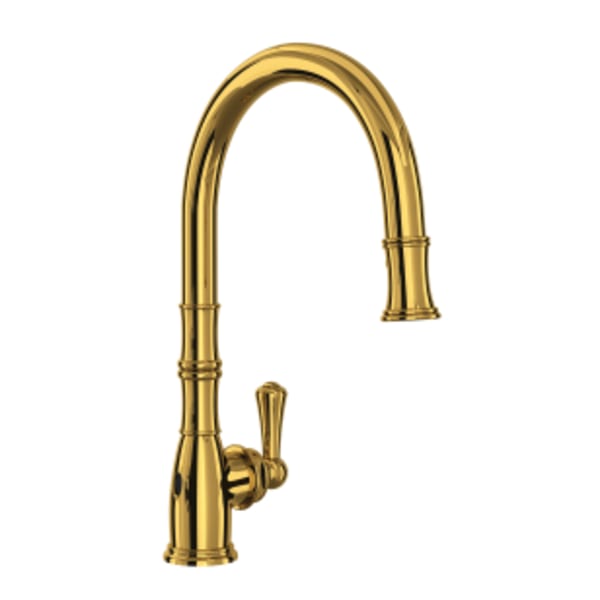 Georgian Era™ Pull-Down Touchless Kitchen Faucet in Unlacquered Brass