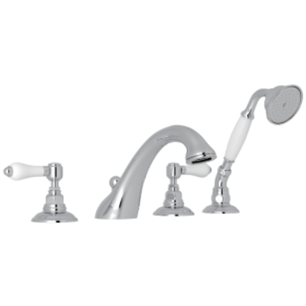Viaggio® 4-Hole Deck Mount Tub Filler in Polished Chrome