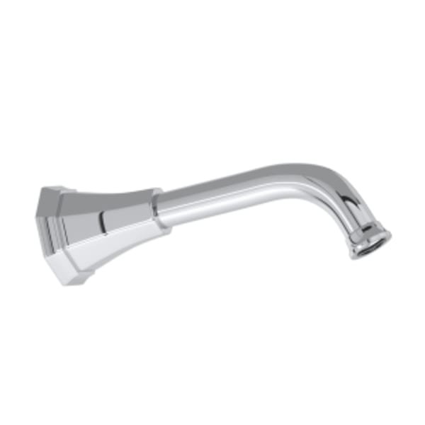 7" Reach Wall Mount Shower Arm With Octagonal Escutcheon in Polished Chrome