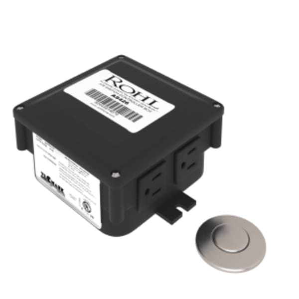 Waste Disposal Control Box With Air Switch Button in Satin Nickel