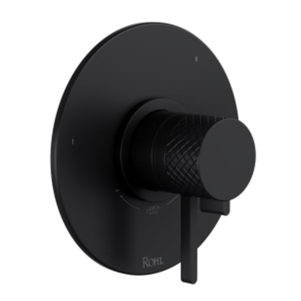 Tenerife™ 1/2" Therm & Pressure Balance Trim With 3 Functions in Matte Black