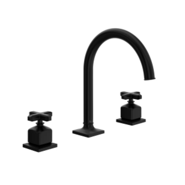 Apothecary™ Widespread Lavatory Faucet With C-Spout in Matte Black