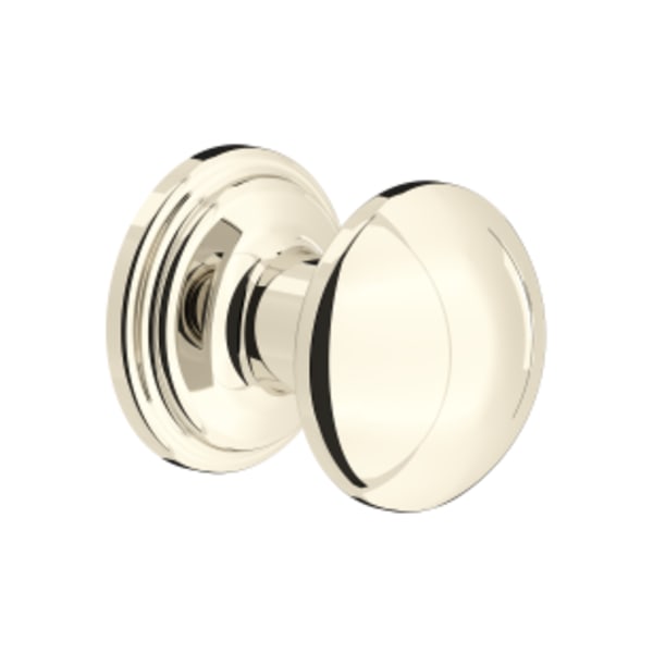 Small Button Drawer Pull Knobs - Set of 5 in Polished Nickel