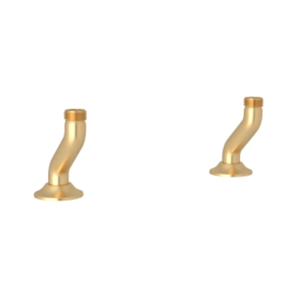 Georgian Era™ Bridge Kitchen Faucet Deck Unions in Satin English Gold