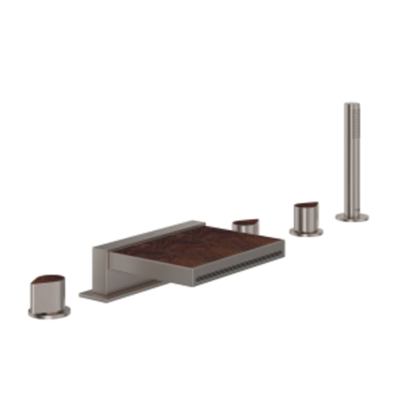 Miscelo™ 5-Hole Deck Mount Tub Filler in Satin Nickel