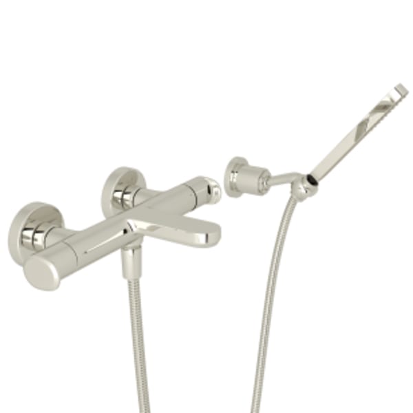 Meda™ Exposed Wall Mount Tub Filler in Polished Nickel