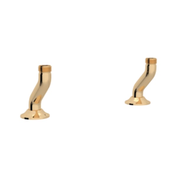 Georgian Era™ Bridge Kitchen Faucet Deck Unions in English Gold