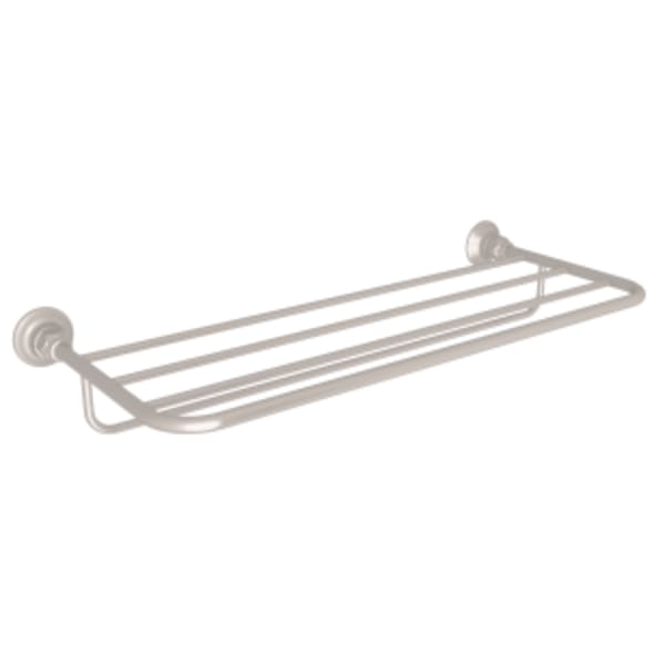 Wall Mount Towel Shelf in Satin Nickel