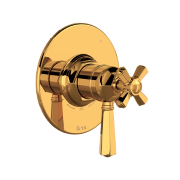 1/2" Therm & Pressure Balance Trim With 3 Functions in Italian Brass