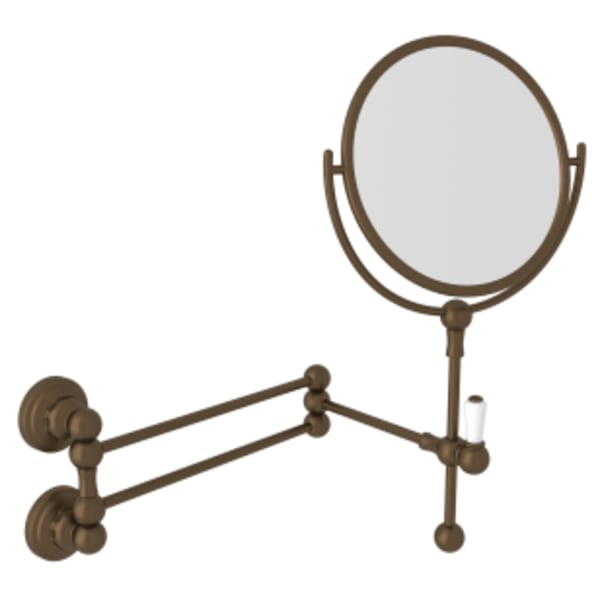 Wall Mount Makeup Mirror in English Bronze